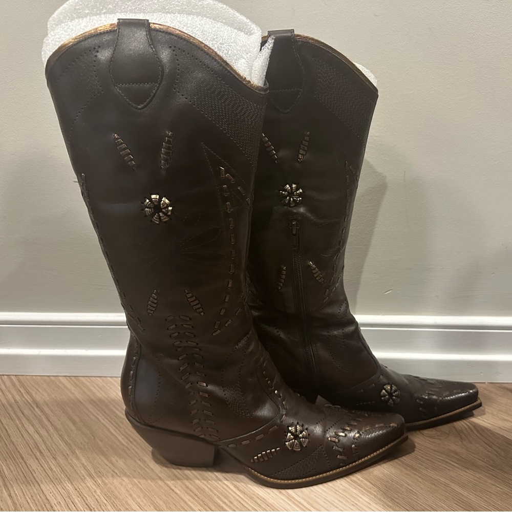 Brown Western Leather Boots